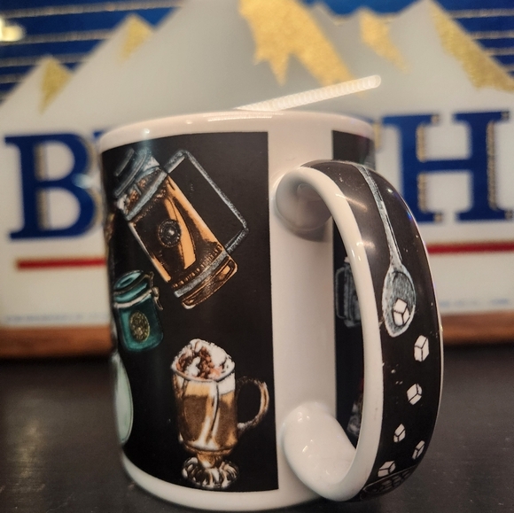 Artistic Black Coffee Mug Vintage Starbucks Collector Cup - Picture 3 of 4